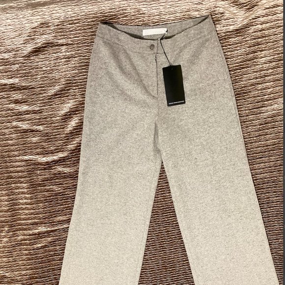 DESIGNER NWT DEMOO Grey Wool Pant sz2 - Picture 4 of 6